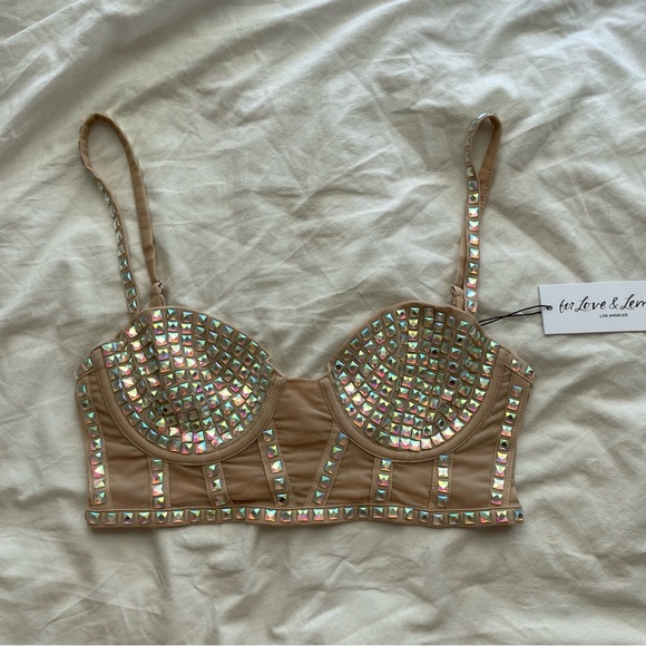NWT For Love And Lemons Jackpot Long Line Bra - Picture 5 of 8